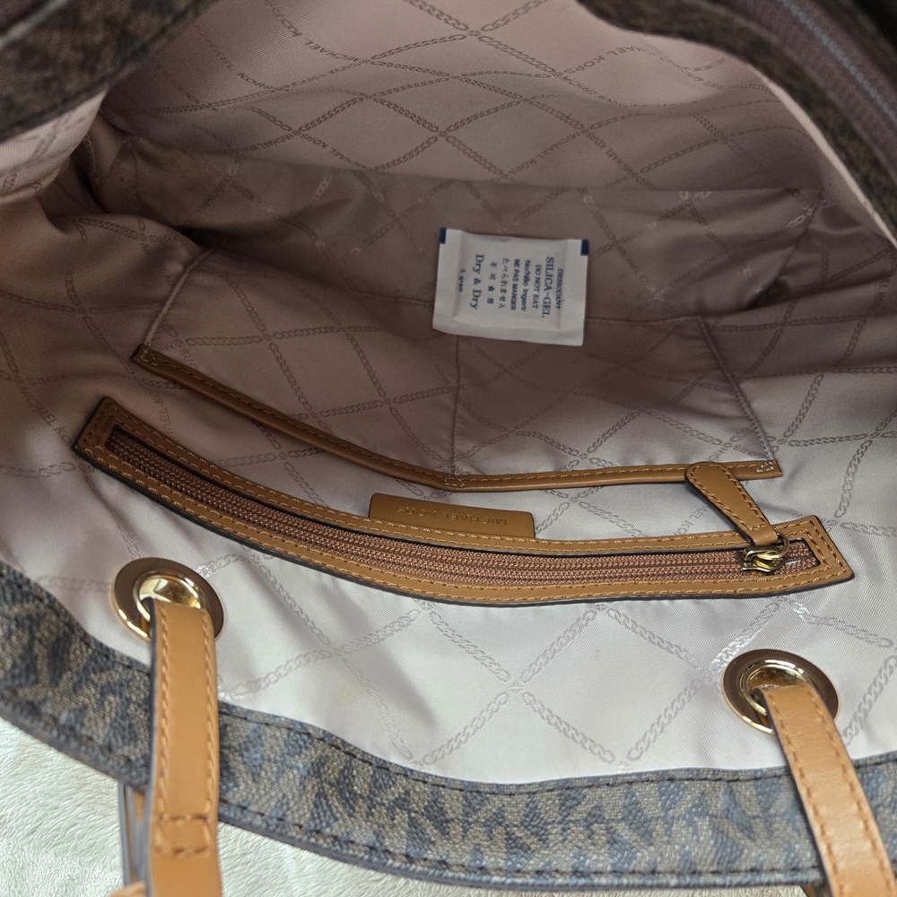 Michael Kors Brown MK Logo Tote Bag - Picture 8 of 11